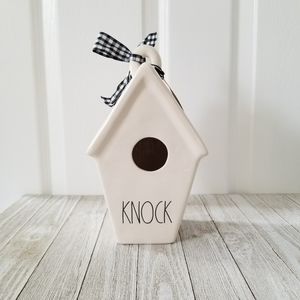 Rae Dunn KNOCK Ceramic Birdhouse